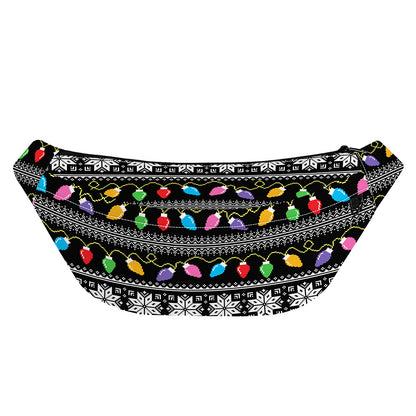 Christmas Tree Lights Print Fanny Pack