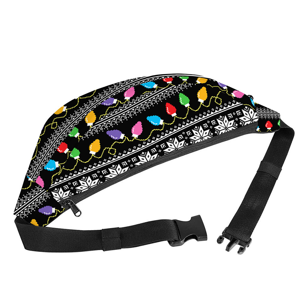 Christmas Tree Lights Print Fanny Pack