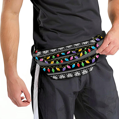 Christmas Tree Lights Print Fanny Pack