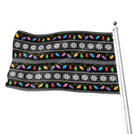 Christmas Tree Lights Print Flag