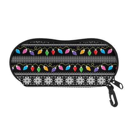 Christmas Tree Lights Print Glasses Case