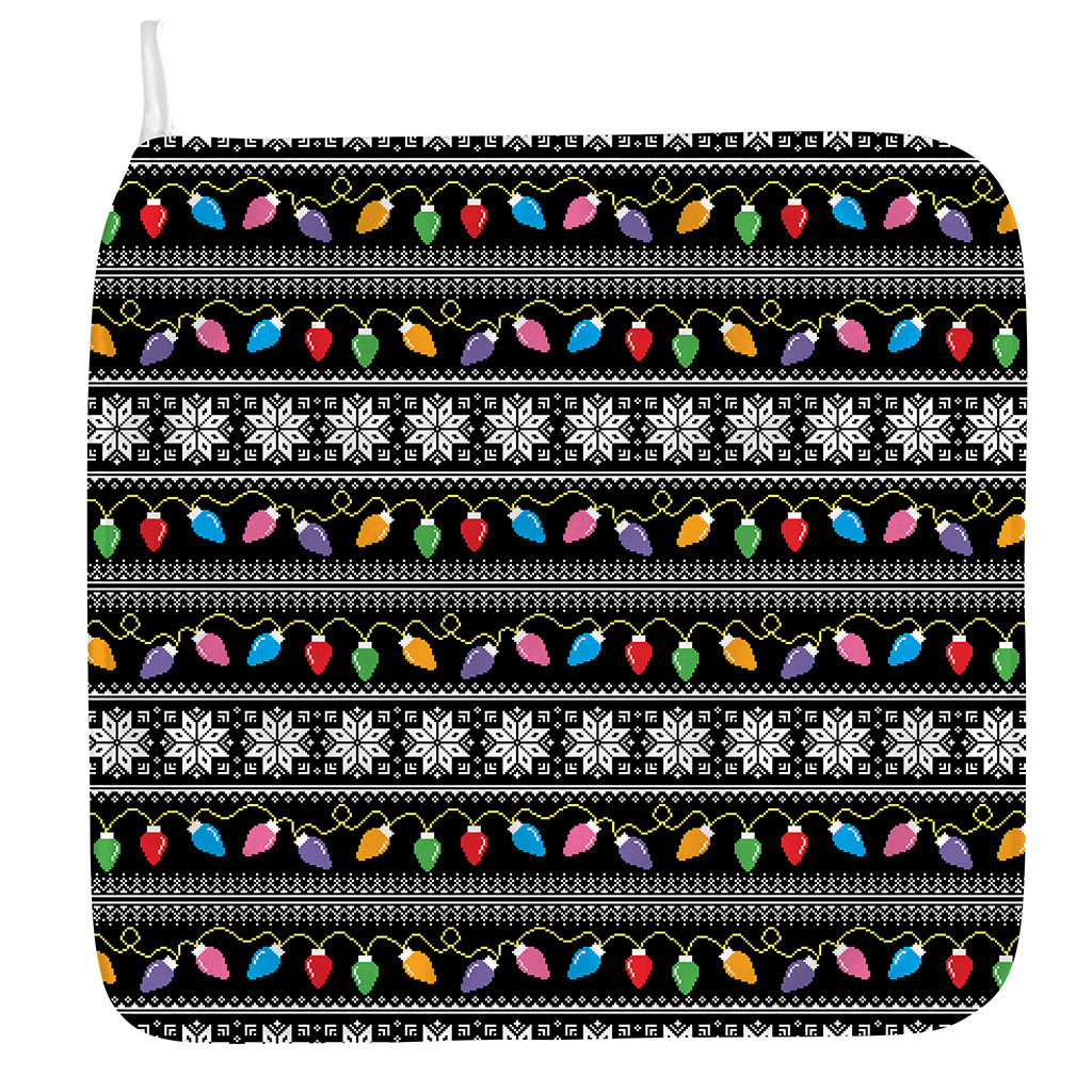 Christmas Tree Lights Print Hand Towel