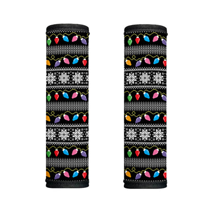 Christmas Tree Lights Print Handle Covers