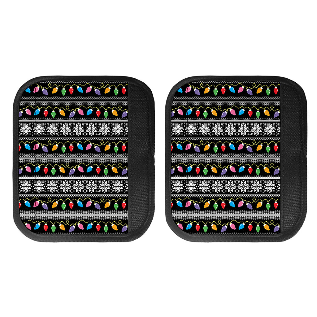 Christmas Tree Lights Print Handle Covers