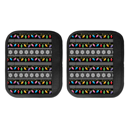 Christmas Tree Lights Print Handle Covers