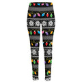 Christmas Tree Lights Print High-Waisted Pocket Leggings
