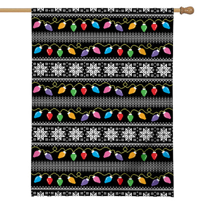 Christmas Tree Lights Print House Flag