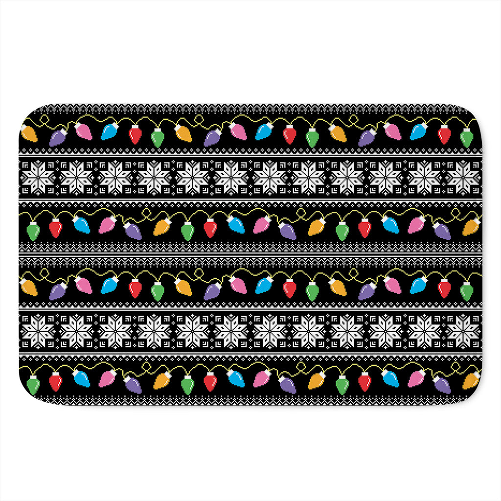 Christmas Tree Lights Print Indoor Door Mat