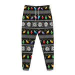 Christmas Tree Lights Print Jogger Pants