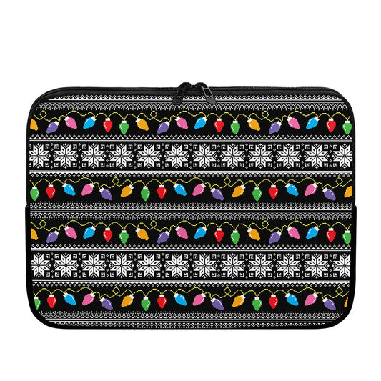 Christmas Tree Lights Print Laptop Sleeve