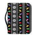 Christmas Tree Lights Print Leather Bible Cover