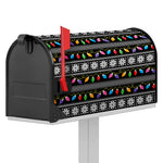 Christmas Tree Lights Print Mailbox Cover