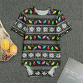 Christmas Tree Lights Print Men's Bodysuit