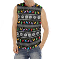 Christmas Tree Lights Print Men's Fitness Tank Top