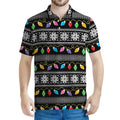 Christmas Tree Lights Print Men's Polo Shirt