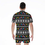 Christmas Tree Lights Print Men's Rompers