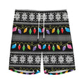 Christmas Tree Lights Print Men's Athletic Shorts