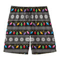 Christmas Tree Lights Print Men's Swim Trunks