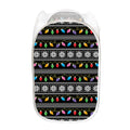 Christmas Tree Lights Print Mesh Laundry Hamper
