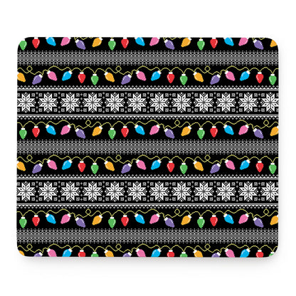 Christmas Tree Lights Print Mouse Pad