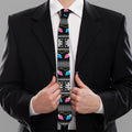 Christmas Tree Lights Print Necktie
