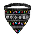 Christmas Tree Lights Print Over The Collar Dog Bandana