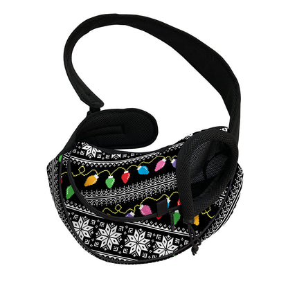 Christmas Tree Lights Print Pet Sling Carrier