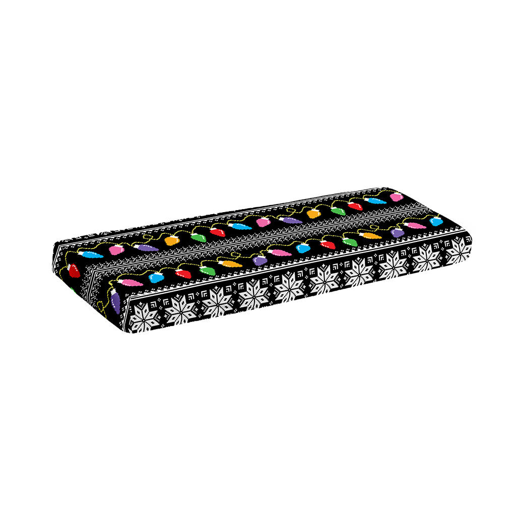 Christmas Tree Lights Print Piano Keyboard Cover