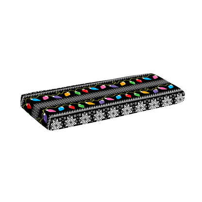 Christmas Tree Lights Print Piano Keyboard Cover