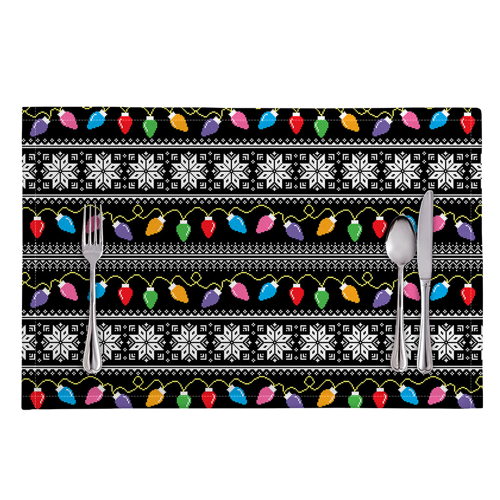 Christmas Tree Lights Print Placemat