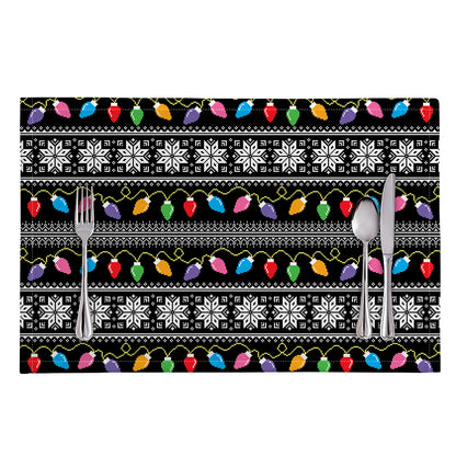 Christmas Tree Lights Print Placemat