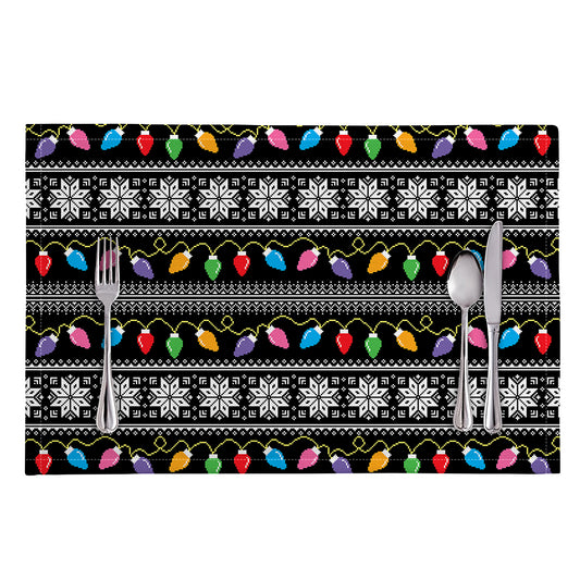 Christmas Tree Lights Print Placemat