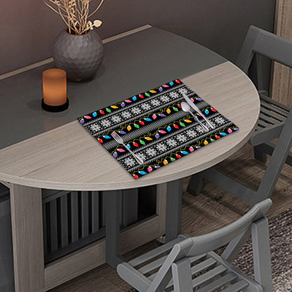 Christmas Tree Lights Print Placemat
