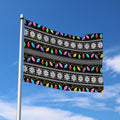 Christmas Tree Lights Print Polyester Flag