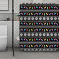 Christmas Tree Lights Print Polyester Shower Curtain