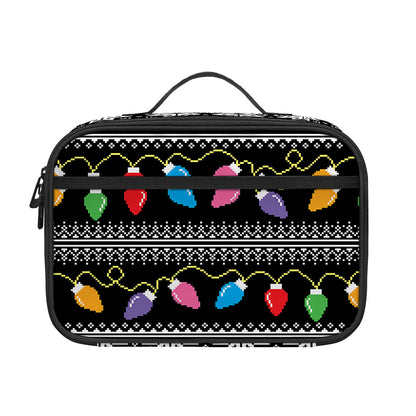 Christmas Tree Lights Print Portable Lunch Bag