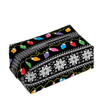 Christmas Tree Lights Print Rectangle Tissue Box Cover