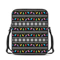 Christmas Tree Lights Print Rectangular Crossbody Bag