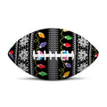 Christmas Tree Lights Print Rugby Ball