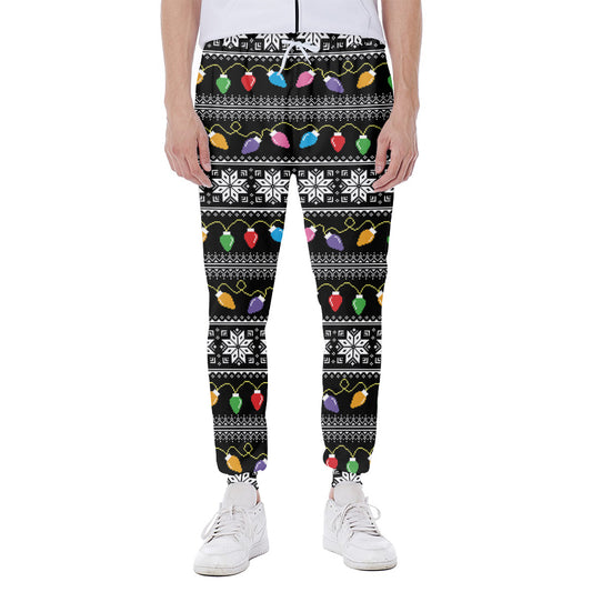 Christmas Tree Lights Print Scuba Joggers