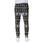 Christmas Tree Lights Print Scuba Joggers