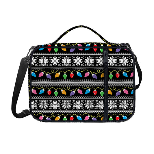 Christmas Tree Lights Print Shoulder Strap Bible Bag