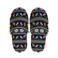 Christmas Tree Lights Print Slippers