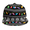 Christmas Tree Lights Print Snapback Cap