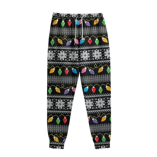 Christmas Tree Lights Print Sweatpants