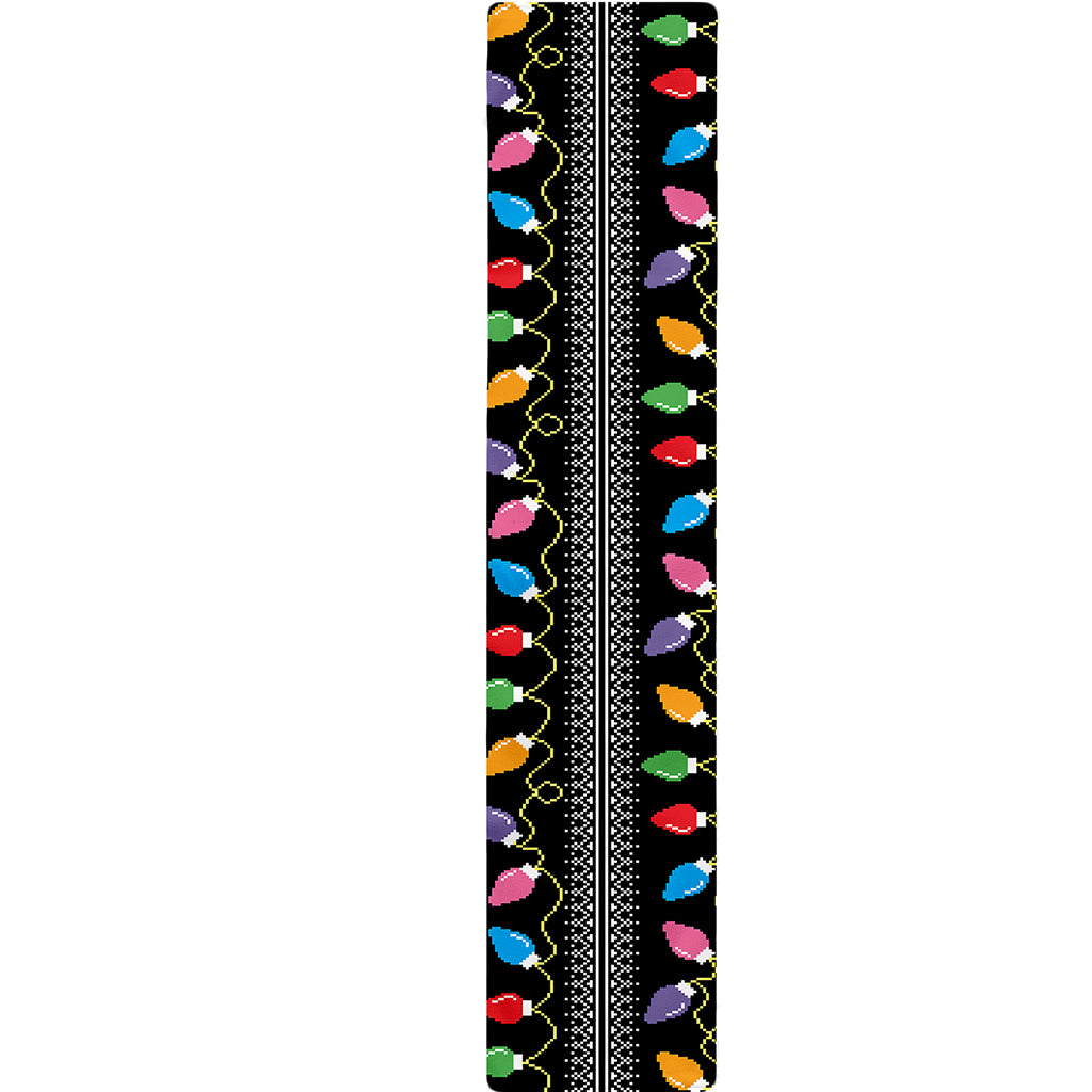 Christmas Tree Lights Print Table Runner