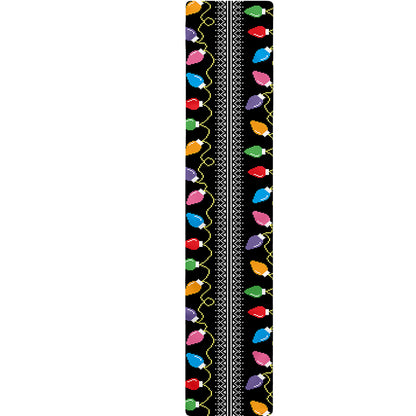 Christmas Tree Lights Print Table Runner
