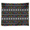 Christmas Tree Lights Print Tapestry