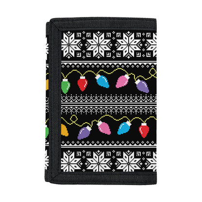 Christmas Tree Lights Print Trifold Wallet