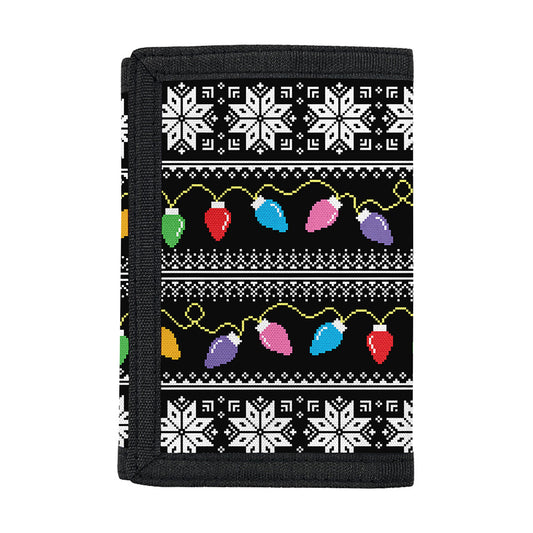 Christmas Tree Lights Print Trifold Wallet